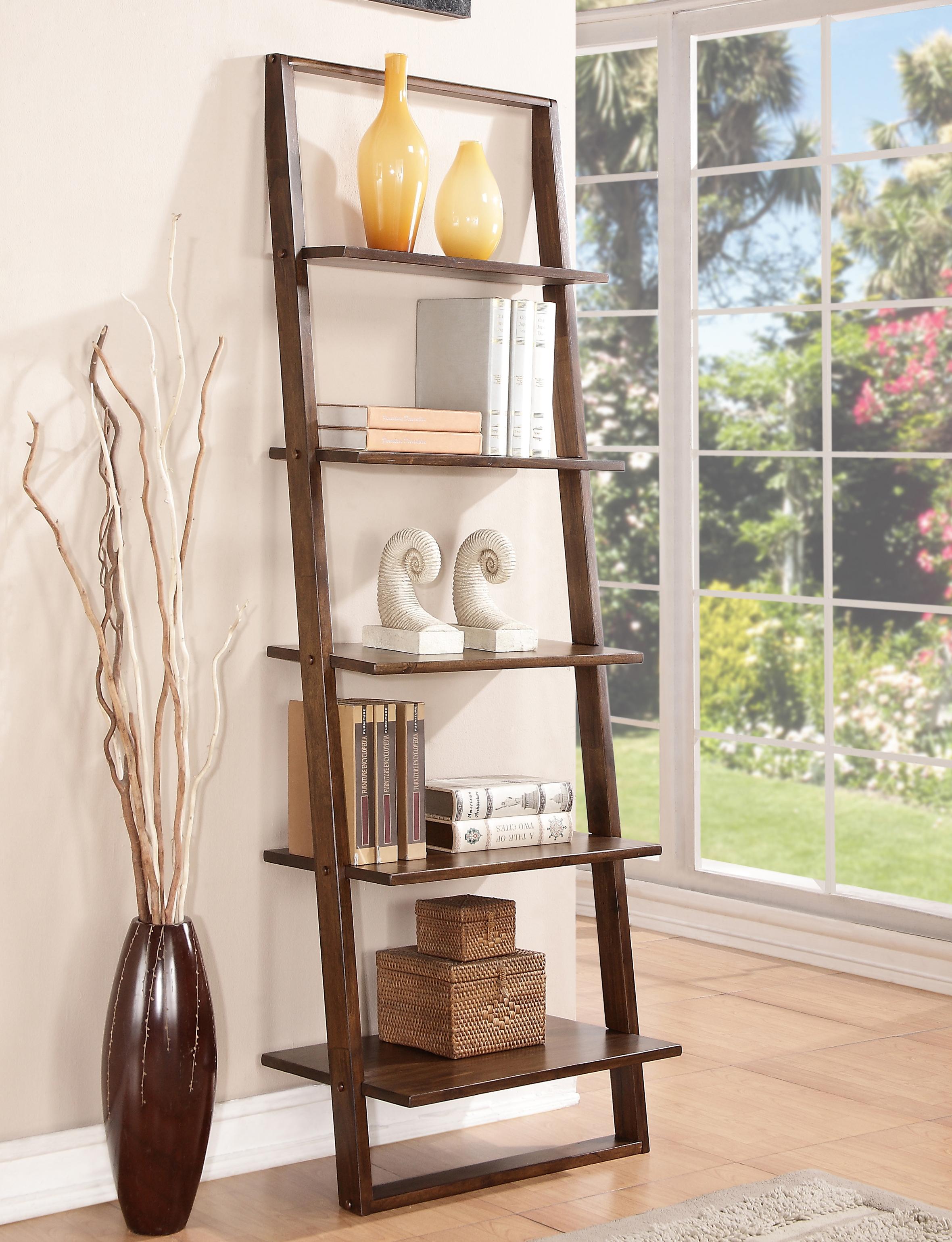 Riverside Furniture Lean Living Leaning Bookcase with 5 Shelves